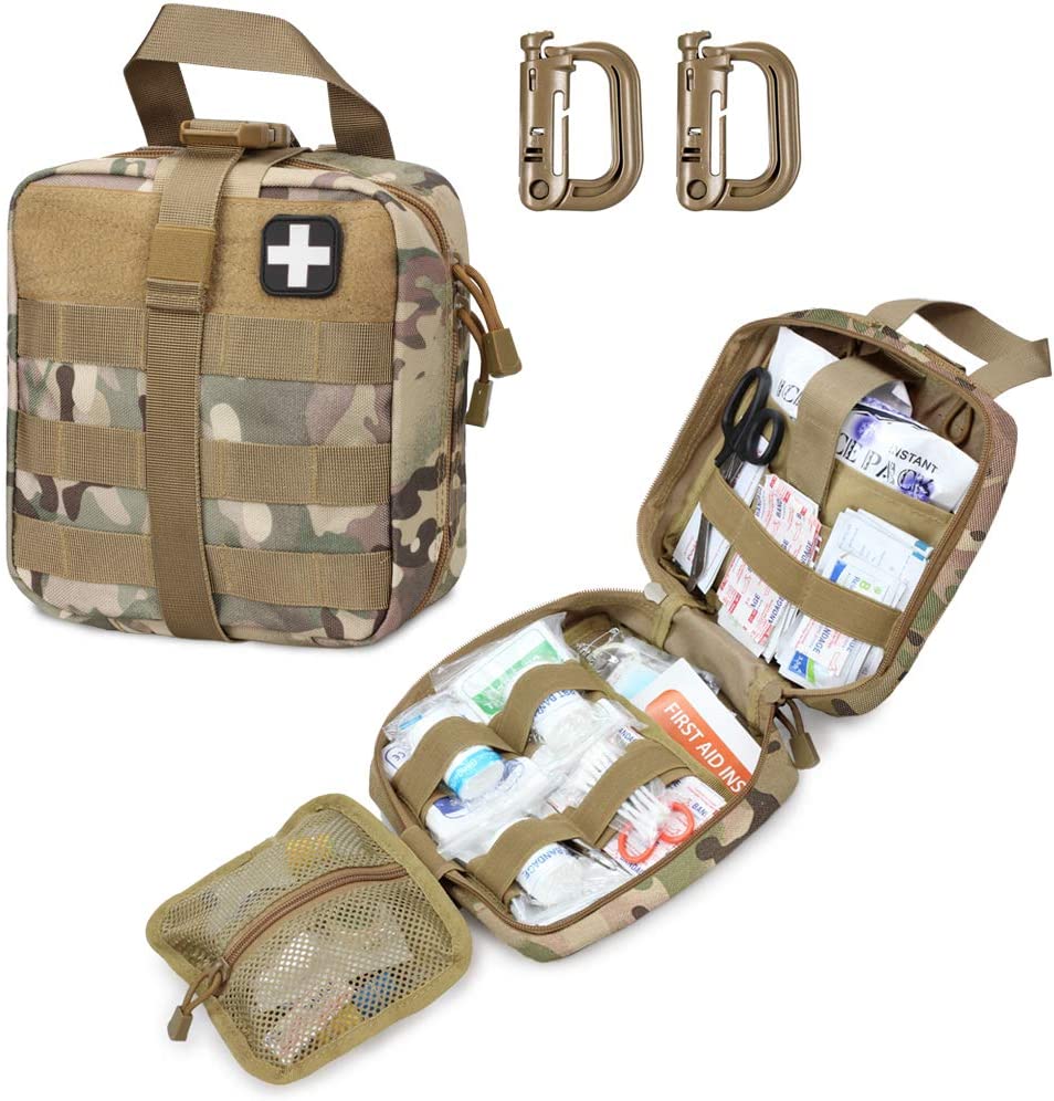 Camo Tactical First Aid Military Medical Pouch Inkluderer Røde Kors-lapp